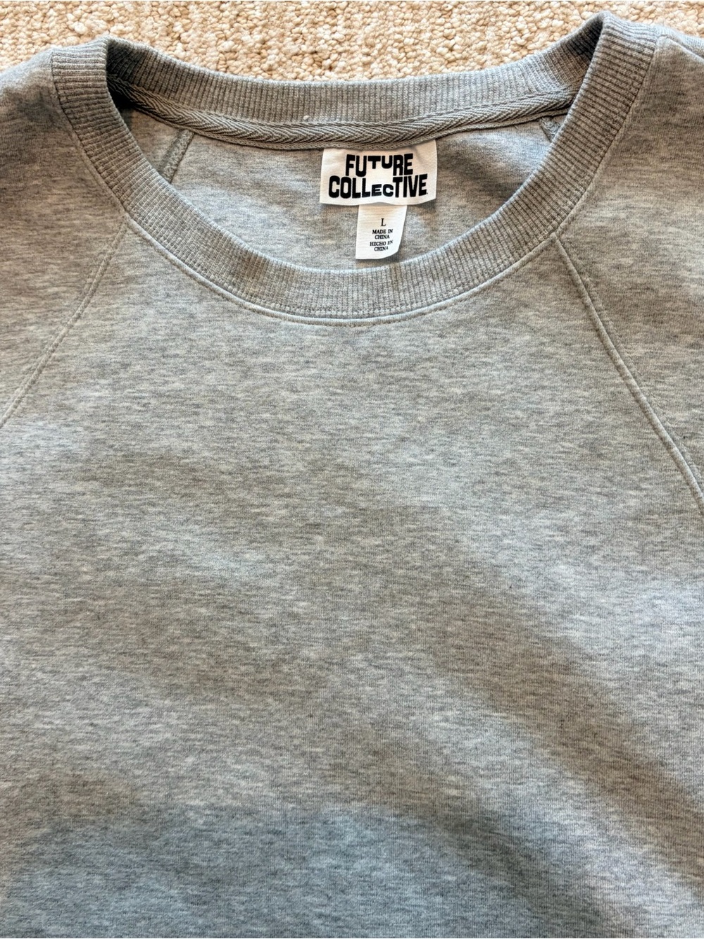 Future Collective Gray Crewneck Sweatshirt and Pants